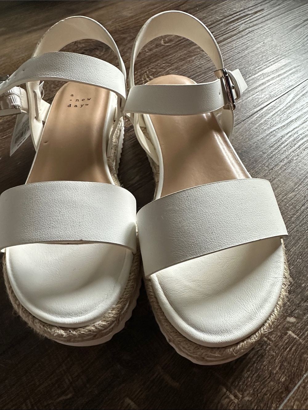 a new day White Espadrille Platform Ankle-Strap Sandals - Picture 5 of 6